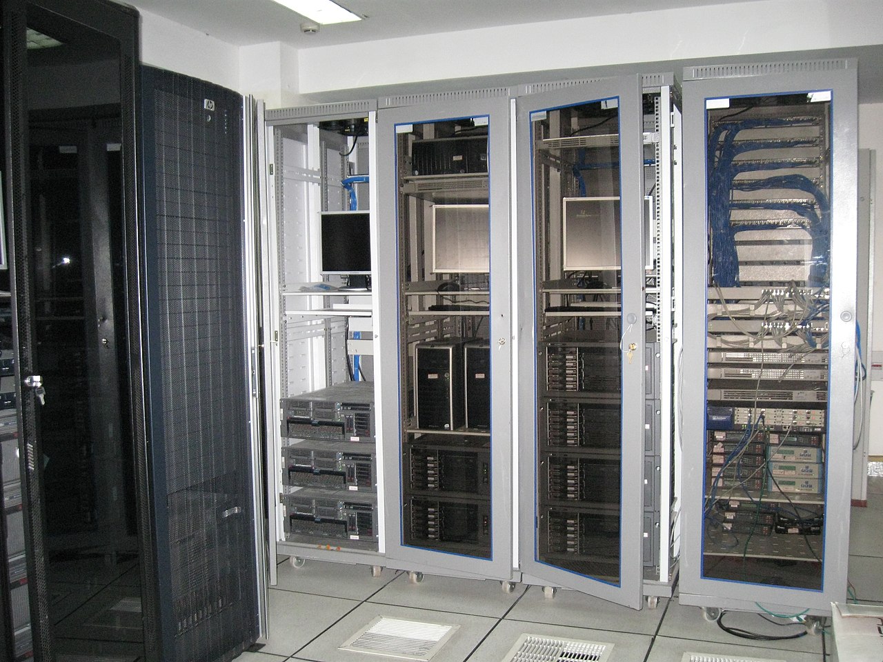 Server racks and network equipment